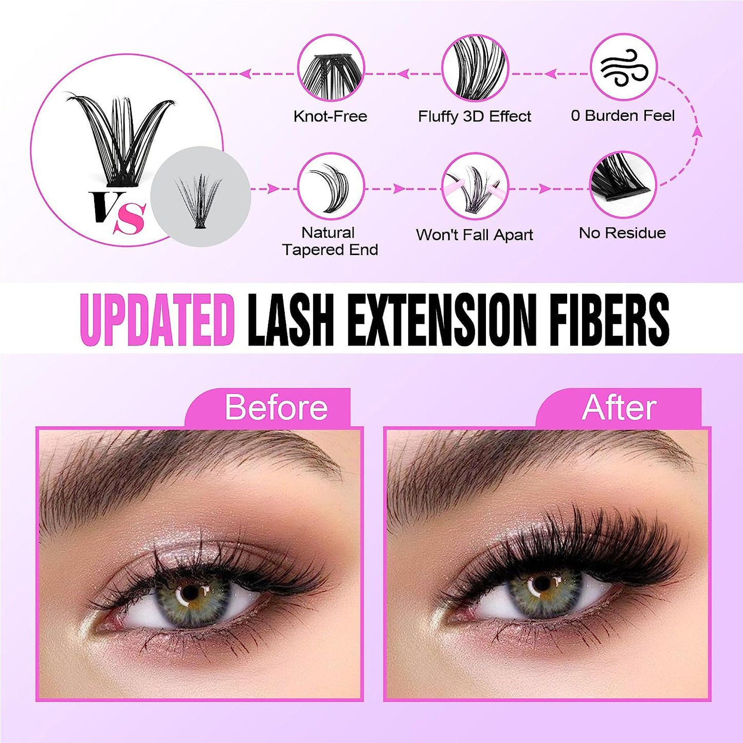 Cluster Eyelashes 30D40D Eyelashes Mixed Suit