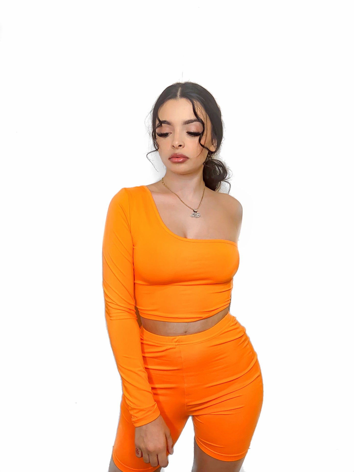 ONE SHOULDER SETS / ORANGE