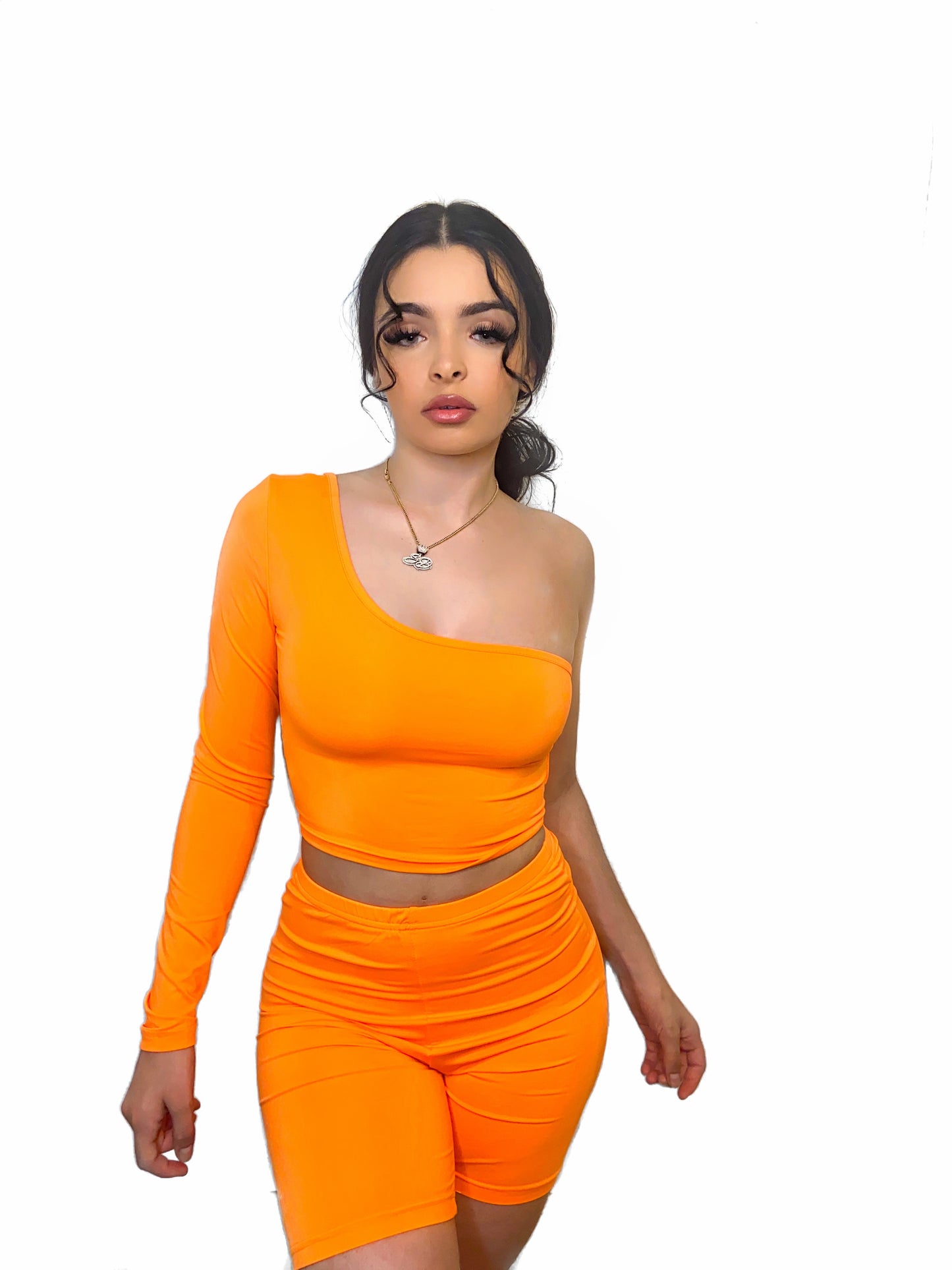 ONE SHOULDER SETS / ORANGE